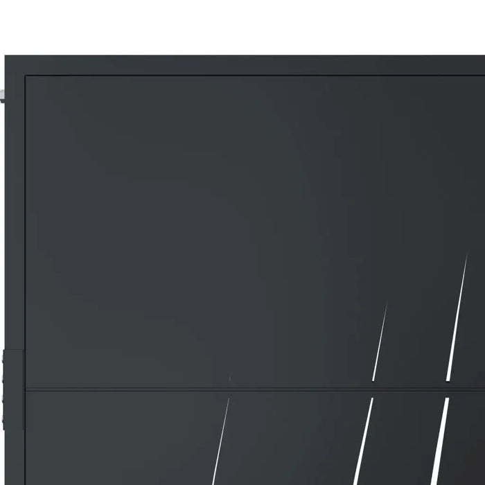 Garden Gate 105x105cm – Anthracite Steel Laser-Cut Design | Lockable Security Entrance VIDAXL - Little and Giant Explorers vidaXL