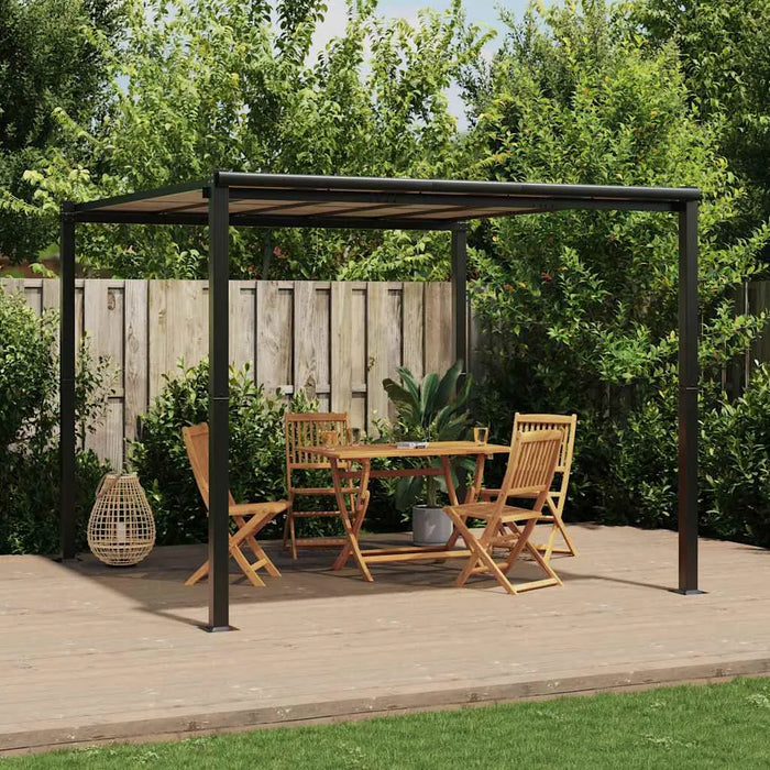 Garden Gazebo in Anthracite and Aluminium (3 x 3m) - Little and Giant Explorers vidaXL