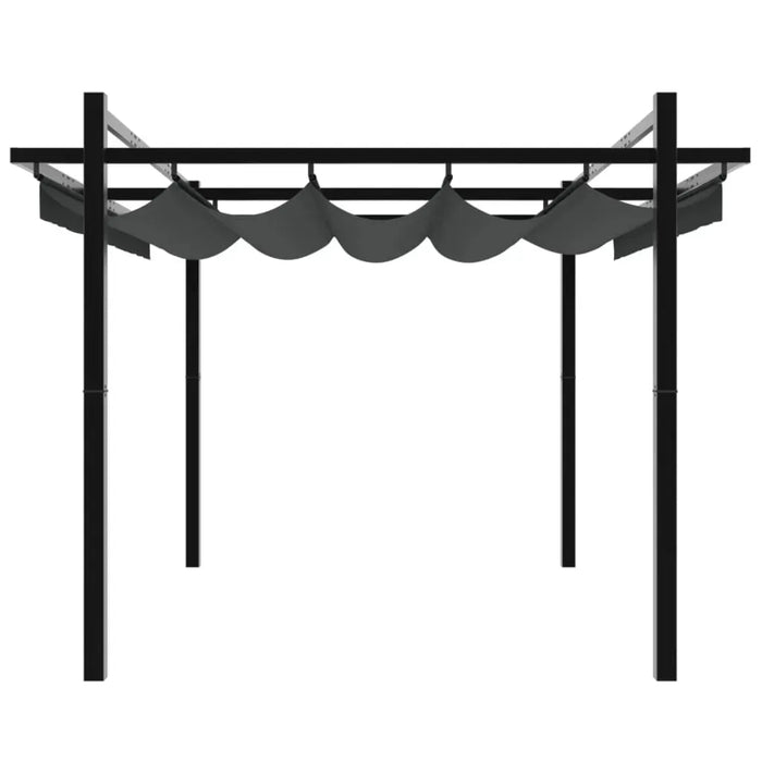 Garden Gazebo with Retractable Roof in Anthracite (3 x 3m) - Little and Giant Explorers vidaXL