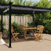 Garden Gazebo with Retractable Roof in Anthracite (3 x 6m) - Little and Giant Explorers vidaXL