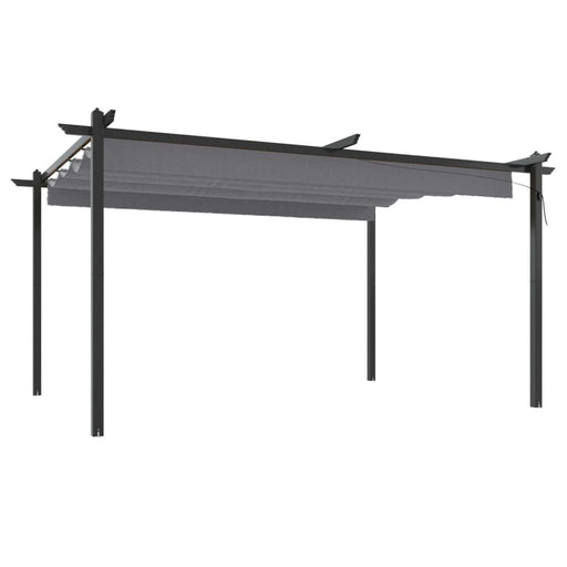 Garden Gazebo with Retractable Roof in Anthracite (4 x 3m) - Little and Giant Explorers vidaXL