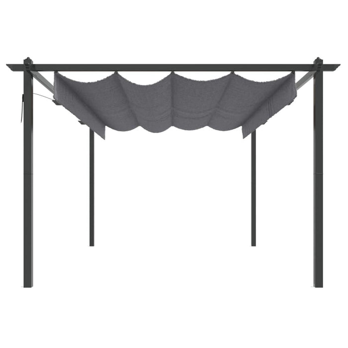 Garden Gazebo with Retractable Roof in Anthracite (4 x 3m) - Little and Giant Explorers vidaXL