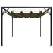 Garden Gazebo with Retractable Roof in Taupe (3 x 3m) 180 g/m² - Little and Giant Explorers vidaXL