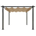 Garden Gazebo with Retractable Roof in Taupe (3 x 3m) - Little and Giant Explorers vidaXL