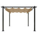 Garden Gazebo with Retractable Roof in Taupe (3 x 3m) - Little and Giant Explorers vidaXL