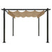 Garden Gazebo with Retractable Roof in Taupe (3 x 3m) - Little and Giant Explorers vidaXL