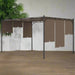 Garden Gazebo with Side Curtain in Taupe (4 x 3 x 2.25m) - Little and Giant Explorers vidaXL