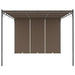 Garden Gazebo with Side Curtain in Taupe (4 x 3 x 2.25m) - Little and Giant Explorers vidaXL