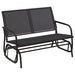 Garden Glider Bench in Black - Little and Giant Explorers vidaXL