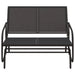 Garden Glider Bench in Black - Little and Giant Explorers vidaXL