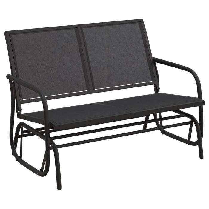 Garden Glider Bench in Black - Little and Giant Explorers vidaXL