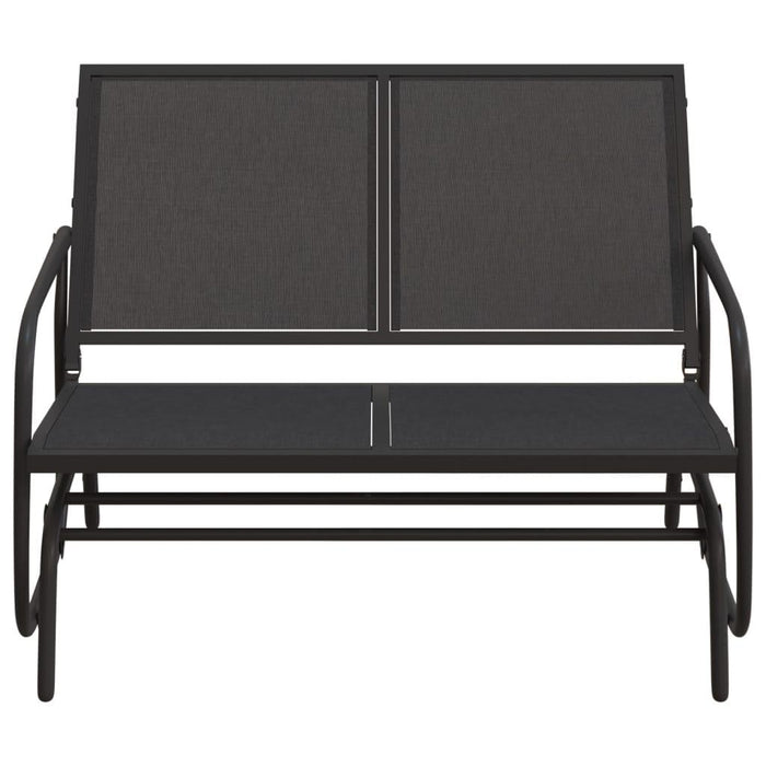 Garden Glider Bench in Black - Little and Giant Explorers vidaXL