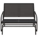 Garden Glider Bench in Black - Little and Giant Explorers vidaXL