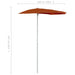 Garden Half Parasol with Pole in Terracotta - Little and Giant Explorers vidaXL