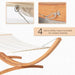 Garden Hammock With Wooden Stand - Little and Giant Explorers Outsunny