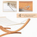 Garden Hammock With Wooden Stand - Little and Giant Explorers Outsunny