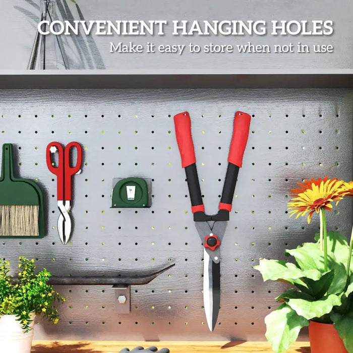 Garden Hedge Shears – Wavy-Edged Blade | Grass and Shrub Trimmers OUTSUNNY - Little and Giant Explorers Outsunny