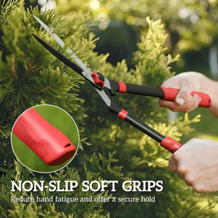 Garden Hedge Shears – Wavy-Edged Blade | Grass and Shrub Trimmers OUTSUNNY - Little and Giant Explorers Outsunny