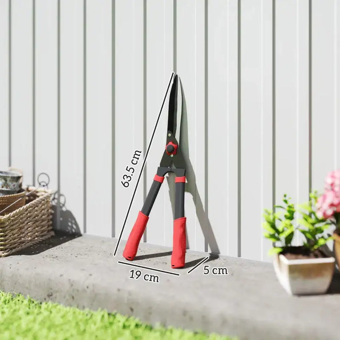 Garden Hedge Shears – Wavy-Edged Blade | Grass and Shrub Trimmers OUTSUNNY - Little and Giant Explorers Outsunny