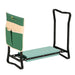 Garden Kneeler and Seat – Green | Foldable Steel Frame - Thick Foam Pad OUTSUNNY - Little and Giant Explorers Outsunny