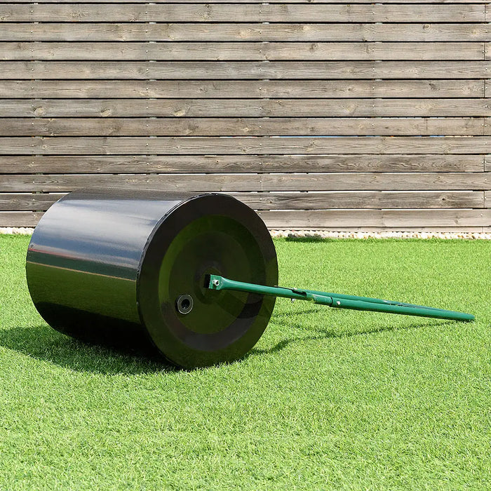 Garden Lawn Roller – Green and Black | 16-Gallon Steel Drum - U-Handle Design COSTWAY - Little and Giant Explorers Costway