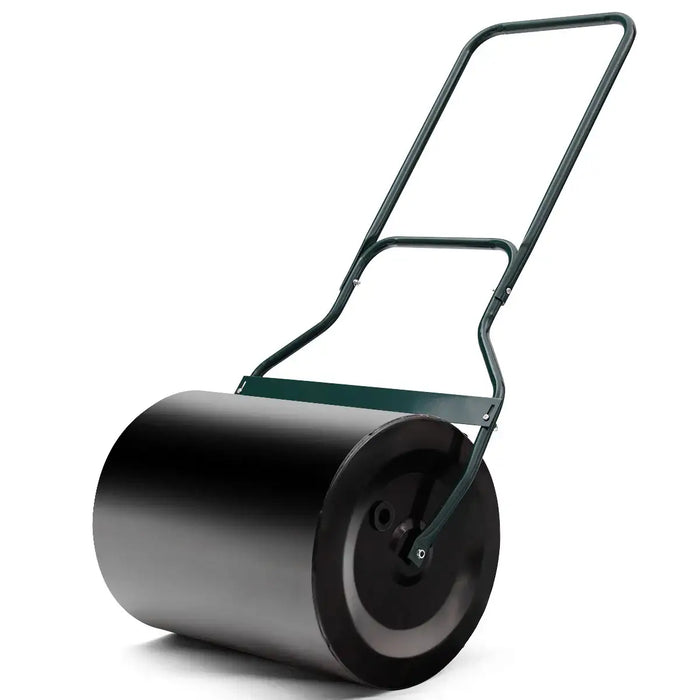 Garden Lawn Roller – Green and Black | 16-Gallon Steel Drum - U-Handle Design COSTWAY - Little and Giant Explorers Costway