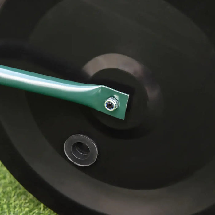 Garden Lawn Roller – Green and Black | 16-Gallon Steel Drum - U-Handle Design COSTWAY - Little and Giant Explorers Costway