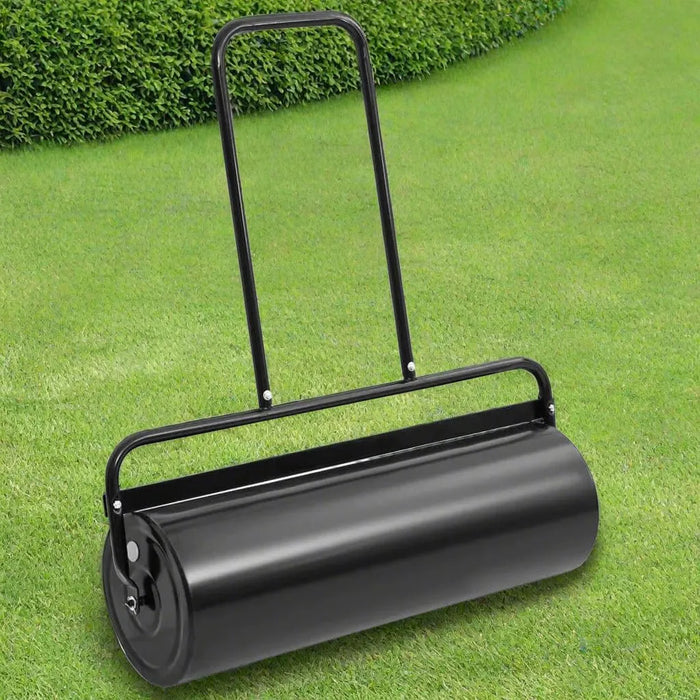 Garden Lawn Roller with Handle in Black 63 L - Little and Giant Explorers vidaXL