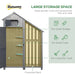 Garden Outdoor Storage Shed in Grey (128 x 51.5 x 180cm) - Little and Giant Explorers Outsunny