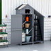 Garden Outdoor Storage Shed in Grey (128 x 51.5 x 180cm) - Little and Giant Explorers Outsunny