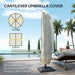 Garden Parasol Cover – 2.2m Height | Waterproof Oxford Fabric in Beige and Coffee OUTSUNNY - Little and Giant Explorers Outsunny