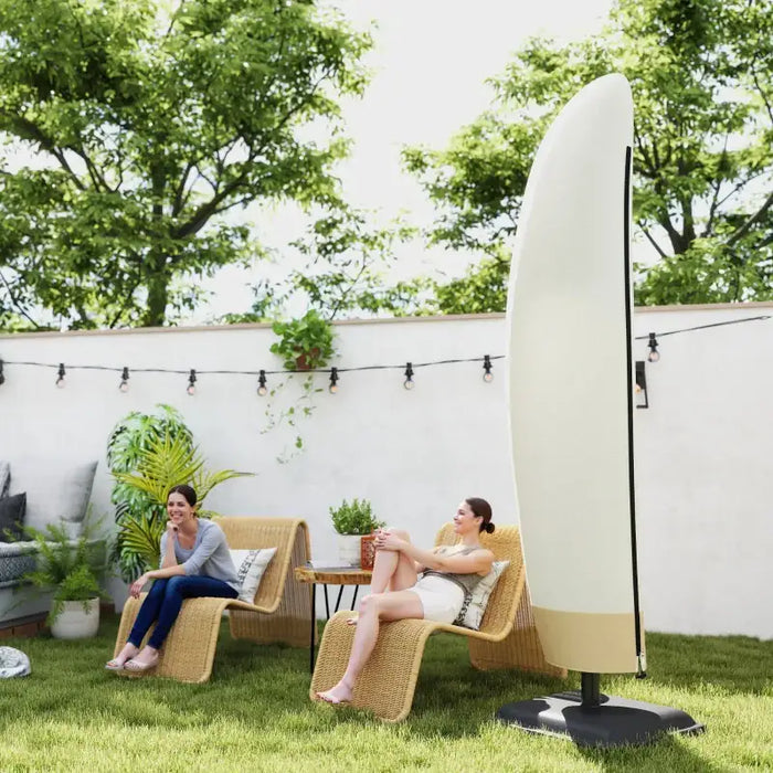 Garden Parasol Cover – 2.2m Height | Waterproof Oxford Fabric in Beige and Coffee OUTSUNNY - Little and Giant Explorers Outsunny