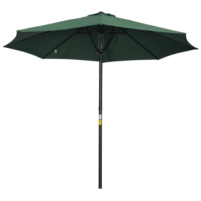 Spring Loaded Parasol Umbrella in Green 3m - Little and Giant Explorers Outsunny