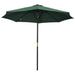 Spring Loaded Parasol Umbrella in Green 3m - Little and Giant Explorers Outsunny