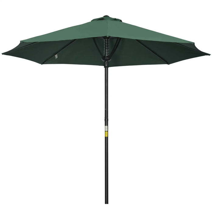 Spring Loaded Parasol Umbrella in Green 3m - Little and Giant Explorers Outsunny