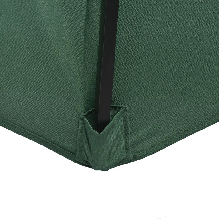 Spring Loaded Parasol Umbrella in Green 3m - Little and Giant Explorers Outsunny