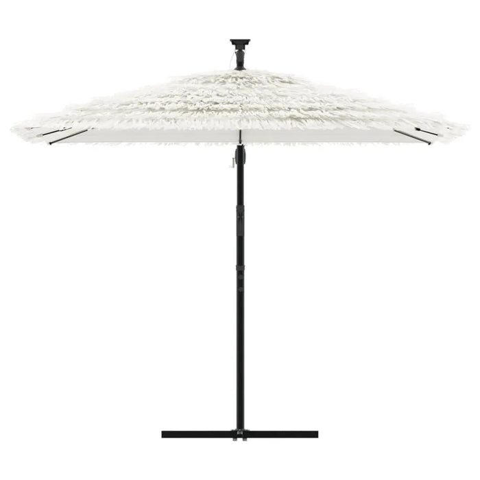 Garden Parasol with Steel Pole in White (269 x 269 x 235cm) - Little and Giant Explorers vidaXL