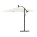 Garden Parasol with Steel Pole in White (269 x 269 x 235cm) - Little and Giant Explorers vidaXL