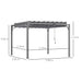 Aluminium Louvered Pergola with Retractable Roof (3 x 3m) - Little and Giant Explorers Outsunny