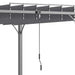 Aluminium Louvered Pergola with Retractable Roof (3 x 3m) - Little and Giant Explorers Outsunny