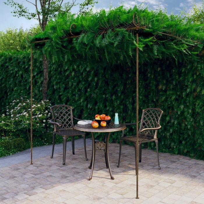 Garden Pergola in Antique Brown and Iron (3 x 3 x 2.5m) - Little and Giant Explorers vidaXL