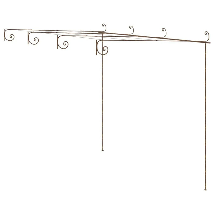 Garden Pergola in Antique Brown and Iron (4 x 3 x 2.5m) - Little and Giant Explorers vidaXL