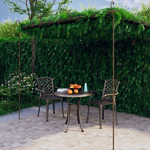 Garden Pergola in Antique Brown and Iron (4 x 3 x 2.5m) - Little and Giant Explorers vidaXL