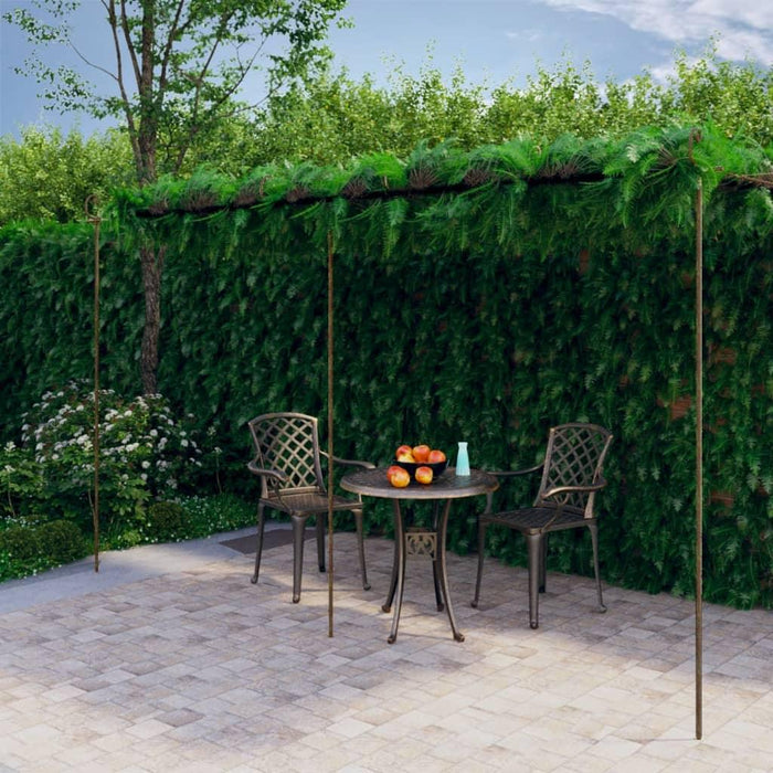 Garden Pergola in Antique Brown and Iron (6 x 3 x 2.5m) - Little and Giant Explorers vidaXL