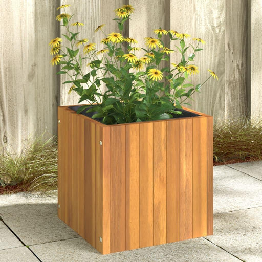 Garden Planter in Solid Wood Acacia (35 x 35 x 35cm) - Little and Giant Explorers vidaXL