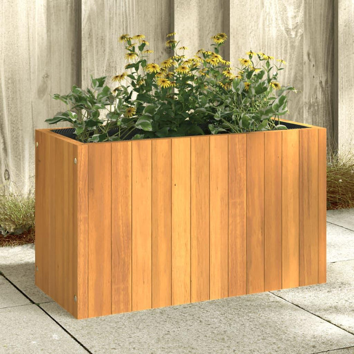 Garden Planter in Solid Wood Acacia (59 x 27.5 x 35cm) - Little and Giant Explorers vidaXL