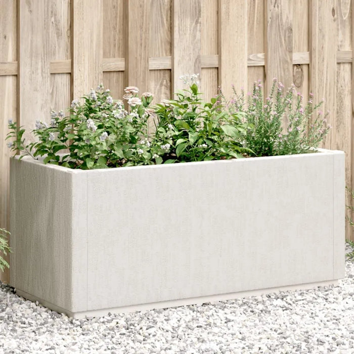 Garden Planter in White (80 x 36 x 35cm) - Little and Giant Explorers vidaXL