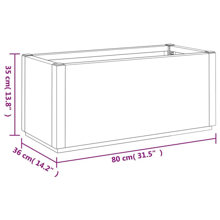 Garden Planter in White (80 x 36 x 35cm) - Little and Giant Explorers vidaXL