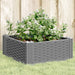 Garden Planter with Pegs Light Grey 42.5x42.5x28.5 cm PP - Little and Giant Explorers vidaXL