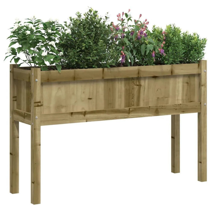 Garden Planter with Legs in Impregnated Wood Pine (110 x 31 x 70cm) - Little and Giant Explorers vidaXL